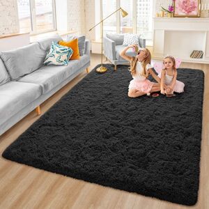Imperial Rooms (200cm x 290cm OR 6ft 7" x 9ft 6"- Large Area Rug, Black- Shaggy Rugs) Modern Li Imperial Rooms (200cm x 290cm OR 6ft 7" x 9ft 6"- Large Area Rug, Black- Shaggy Rugs) Modern Li