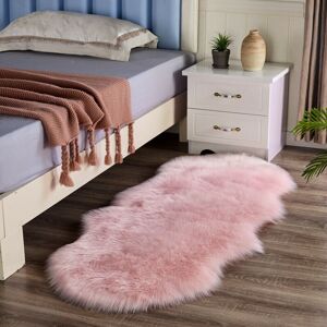 CLOSKYE (Pink, 60X150CM) 150-180CM Large Soft Fluffy Faux Fur Sheepskin Rugs Warm Floor CLOSKYE (Pink, 60X150CM) 150-180CM Large Soft Fluffy Faux Fur Sheepskin Rugs Warm Floor