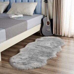 CLOSKYE (Gray, 60X180CM) 150-180CM Large Soft Fluffy Faux Fur Sheepskin Rugs Warm Floor CLOSKYE (Gray, 60X180CM) 150-180CM Large Soft Fluffy Faux Fur Sheepskin Rugs Warm Floor