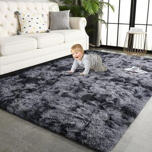 ASPIRE HOMEWARE (80X300 CM, Tye Dye Grey) Exrta Large Rugs Shaggy Living Room Rug Carpet ASPIRE HOMEWARE (80X300 CM, Tye Dye Grey) Exrta Large Rugs Shaggy Living Room Rug Carpet