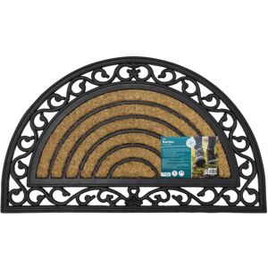 JVL Karina H/Moon Half-Moon Doormat 45x75cm – 100% Coir in Rubber Frame, All-Weather JVL Karina H/Moon Half-Moon Doormat 45x75cm – 100% Coir in Rubber Frame, All-Weather