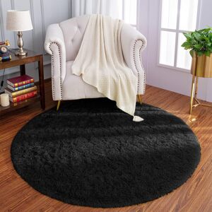 Moonlight Bedding Limited (120 x 120 cm (4 x 4 ft)_Round Rug, Black) Non Slip Rugs Shaggy Thick Large Livi Moonlight Bedding Limited (120 x 120 cm (4 x 4 ft)_Round Rug, Black) Non Slip Rugs Shaggy Thick Large Livi
