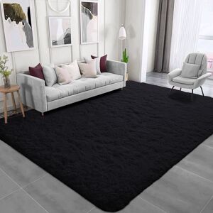 SUPREME BEDDING LTD (BLACK, 200 X 290) Extra Large Shaggy Rugs Living Room Runner Carpet SUPREME BEDDING LTD (BLACK, 200 X 290) Extra Large Shaggy Rugs Living Room Runner Carpet