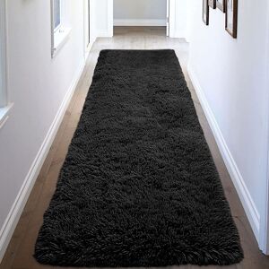 ASPIRE HOMEWARE (Black, 80 x 150 cm) Soft Shaggy Fluffy Rug Livingroom Bedroom Floor Area Carpet ASPIRE HOMEWARE (Black, 80 x 150 cm) Soft Shaggy Fluffy Rug Livingroom Bedroom Floor Area Carpet