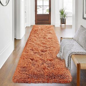 Oxford Homeware (80 x 300 cm (2 ft 6 in x 10 ft), Rust) Non Slip Shaggy Runner Rug Kitchen Hallw Oxford Homeware (80 x 300 cm (2 ft 6 in x 10 ft), Rust) Non Slip Shaggy Runner Rug Kitchen Hallw