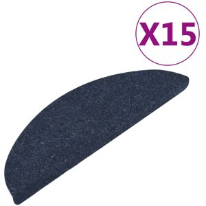 vidaXL Stair Mats Carpet Stair Tread Stair Step Rug Self-adhesive 15 pcs Blue vidaXL Stair Mats Carpet Stair Tread Stair Step Rug Self-adhesive 15 pcs Blue