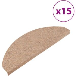 vidaXL Stair Mats Carpet Stair Tread Stair Step Rug Self-adhesive 15 pcs Beige vidaXL Stair Mats Carpet Stair Tread Stair Step Rug Self-adhesive 15 pcs Beige