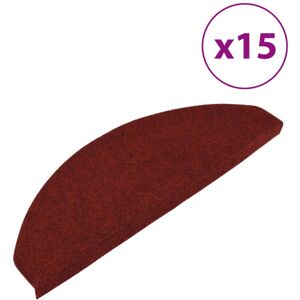 vidaXL Stair Mats Carpet Stair Tread Stair Step Rug Self-adhesive 15 pcs Red vidaXL Stair Mats Carpet Stair Tread Stair Step Rug Self-adhesive 15 pcs Red