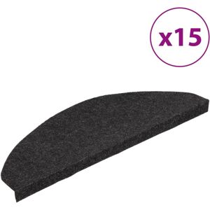 vidaXL Stair Mats Carpet Stair Tread Stair Step Rug Self-adhesive 15 pcs Black vidaXL Stair Mats Carpet Stair Tread Stair Step Rug Self-adhesive 15 pcs Black