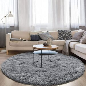 ASPIRE HOMEWARE (120cm x 120cm (4ft x 4ft)- Circular Round Rug Carpet) Grey Shaggy Rugs Large So ASPIRE HOMEWARE (120cm x 120cm (4ft x 4ft)- Circular Round Rug Carpet) Grey Shaggy Rugs Large So