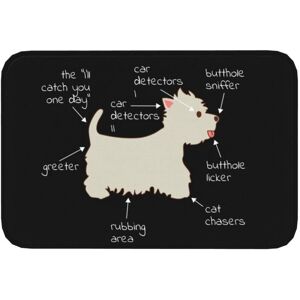 Unbranded Westie Dog Anatomy Front Door Floor Entrance Mat Outdoor West Highland Terrier B Unbranded Westie Dog Anatomy Front Door Floor Entrance Mat Outdoor West Highland Terrier B