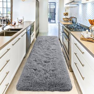 Moonlight Bedding Limited (60cm x 220cm (2ft x 7ft 7")) MOONLIGHT NON SLIP GREY SHAGGY RUG EXTRA LARGE Moonlight Bedding Limited (60cm x 220cm (2ft x 7ft 7")) MOONLIGHT NON SLIP GREY SHAGGY RUG EXTRA LARGE