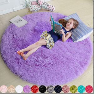 XYLFLY (purple, 140X140cm) Round Floor Rug Plush Fluffy Area Carpet Bedroom Living Room XYLFLY (purple, 140X140cm) Round Floor Rug Plush Fluffy Area Carpet Bedroom Living Room