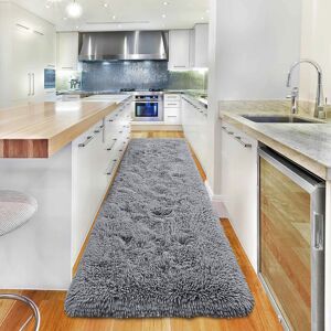Oxford Homeware (Silver Grey, 60cm x 220cm (2ft x 7ft 3")) Large Shaggy Rug Thick Pile Door Mat Oxford Homeware (Silver Grey, 60cm x 220cm (2ft x 7ft 3")) Large Shaggy Rug Thick Pile Door Mat