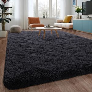 SUPREME BEDDING LTD (BLACK, 120 X 170) Non-Slip Rugs Shaggy Rug Soft Pile Carpet Mat SUPREME BEDDING LTD (BLACK, 120 X 170) Non-Slip Rugs Shaggy Rug Soft Pile Carpet Mat