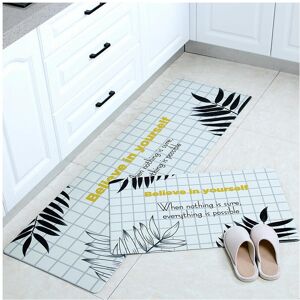 nobrand (Black and white leaves, 45cm*120cm (perfect edge)) Cross -Border Kitchen Floor nobrand (Black and white leaves, 45cm*120cm (perfect edge)) Cross -Border Kitchen Floor