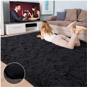 Oxford Homeware (200cm x 290cm (6ft 8" x 9ft 7")., Black) Non Slip Rug Area Rug Living Room Bed Oxford Homeware (200cm x 290cm (6ft 8" x 9ft 7")., Black) Non Slip Rug Area Rug Living Room Bed