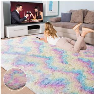 Oxford Homeware (200cm x 290cm (6ft 8" x 9ft 7")., Rainbow) Non Slip Rug Area Rug Living Room B Oxford Homeware (200cm x 290cm (6ft 8" x 9ft 7")., Rainbow) Non Slip Rug Area Rug Living Room B