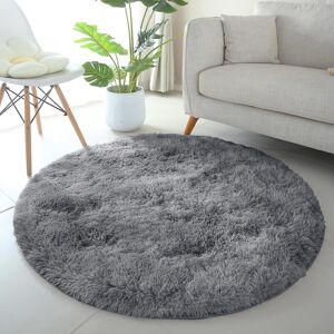 Oxford Homeware (120cm x 120cm (4ft x 4ft)-Round Rug, Grey) Non Slip Rug Area Rug Living Room B Oxford Homeware (120cm x 120cm (4ft x 4ft)-Round Rug, Grey) Non Slip Rug Area Rug Living Room B