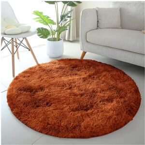 Oxford Homeware (120cm x 120cm (4ft x 4ft)-Round Rug, Rust Orange) Non Slip Rug Area Rug Living Oxford Homeware (120cm x 120cm (4ft x 4ft)-Round Rug, Rust Orange) Non Slip Rug Area Rug Living