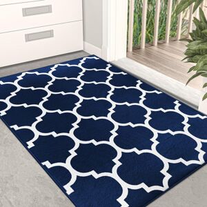 SUPREME BEDDING LTD (AVA NAVY, 40cm x 60cm ( 1 ft 4" x 2 ft)- Small Door Mat) Non Slip Area Rugs Pri SUPREME BEDDING LTD (AVA NAVY, 40cm x 60cm ( 1 ft 4" x 2 ft)- Small Door Mat) Non Slip Area Rugs Pri