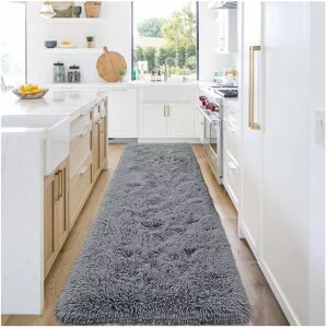 SUPREME BEDDING LTD (80 cm x 150 cm (2ft 8" x 5ft)-Long Hallway Runner Rugs) Grey Rugs Fluffy Shaggy SUPREME BEDDING LTD (80 cm x 150 cm (2ft 8" x 5ft)-Long Hallway Runner Rugs) Grey Rugs Fluffy Shaggy
