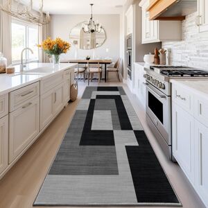 Oxford Homeware - Milo - 80x300 cm - Black Grey - Rug Oxford Homeware - Milo - 80x300 cm - Black Grey - Rug