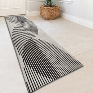 ASPIRE HOMEWARE (60x220 cm- Runner Rug/Carpet, JETT) Non-Slip Area Rugs Printed Geometric Carpet ASPIRE HOMEWARE (60x220 cm- Runner Rug/Carpet, JETT) Non-Slip Area Rugs Printed Geometric Carpet