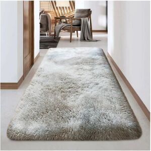 SUPREME BEDDING LTD (80cm x 150cm (2ft 6" x 5ft)- Shaggy Large Runner Rug, Tye Dye Light Grey Shaggy SUPREME BEDDING LTD (80cm x 150cm (2ft 6" x 5ft)- Shaggy Large Runner Rug, Tye Dye Light Grey Shaggy
