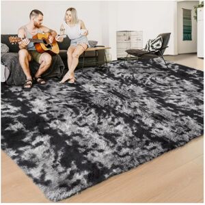 SUPREME BEDDING LTD (200 x 290 cm (6ft 8in x 9ft 7in)- Extra Large Area Rug, Tie Dye- Grey Rug) Larg SUPREME BEDDING LTD (200 x 290 cm (6ft 8in x 9ft 7in)- Extra Large Area Rug, Tie Dye- Grey Rug) Larg