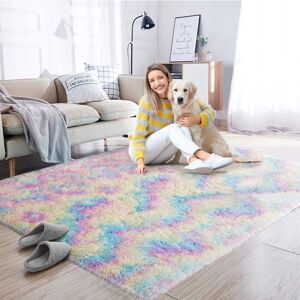ASPIRE HOMEWARE (120X170 CM, Rainbow) Large Shaggy Fluffy Rugs Anti Slip Soft Carpet for Luxury ASPIRE HOMEWARE (120X170 CM, Rainbow) Large Shaggy Fluffy Rugs Anti Slip Soft Carpet for Luxury