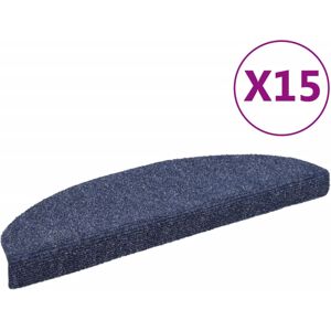 vidaXL 15x Self-adhesive Stair Mats Needle Punch 65x21x4cm Blue Tread Rugs vidaXL 15x Self-adhesive Stair Mats Needle Punch 65x21x4cm Blue Tread Rugs
