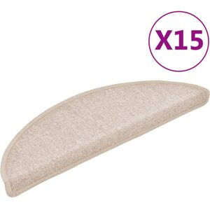vidaXL 15x Carpet Stair Treads Taupe 56x17cm Non Slip Step Rug Protector Sheet vidaXL 15x Carpet Stair Treads Taupe 56x17cm Non Slip Step Rug Protector Sheet