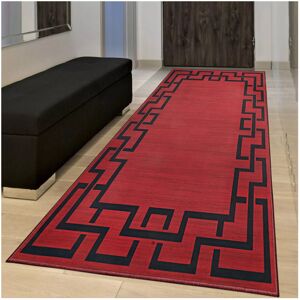 ASPIRE HOMEWARE (80 x 150 cm- Printed Large Runner Rug, Red Black) Living Room Runner Rugs Print ASPIRE HOMEWARE (80 x 150 cm- Printed Large Runner Rug, Red Black) Living Room Runner Rugs Print