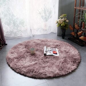 Yorkshire Bedding (Tye Dye PINK/LILAC, 120 X 120 cm-Round Rug) Fluffy Rugs Anti-Slip Large Shaggy Yorkshire Bedding (Tye Dye PINK/LILAC, 120 X 120 cm-Round Rug) Fluffy Rugs Anti-Slip Large Shaggy