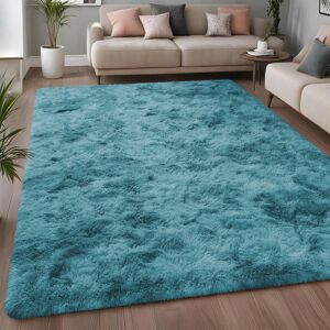 Yorkshire Bedding (Tye Dye Teal, 200 X 290 cm) Fluffy Rugs Anti-Slip Large Shaggy Rug Super Soft M Yorkshire Bedding (Tye Dye Teal, 200 X 290 cm) Fluffy Rugs Anti-Slip Large Shaggy Rug Super Soft M