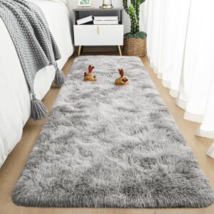 Moonlight Bedding Limited (60cm x 220cm (2ft x 7ft 7")_Runner, Tye Dye Light Grey) Non Slip Rugs Shaggy Th Moonlight Bedding Limited (60cm x 220cm (2ft x 7ft 7")_Runner, Tye Dye Light Grey) Non Slip Rugs Shaggy Th