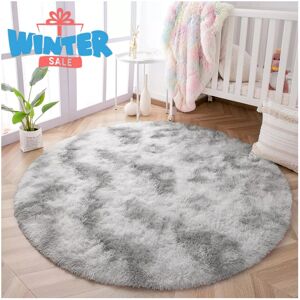 Imperial Rooms (120x120 cm (Circle Round Rug)) Silver Rugs Anti-Slip Large Shaggy Rug Super Sof Imperial Rooms (120x120 cm (Circle Round Rug)) Silver Rugs Anti-Slip Large Shaggy Rug Super Sof