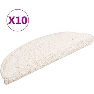 vidaXL White 56x17x3 cm Stair Mats - Decorative Step Rug Set vidaXL White 56x17x3 cm Stair Mats - Decorative Step Rug Set