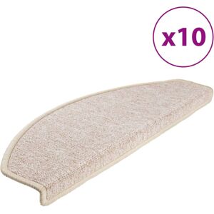 vidaXL Taupe Carpet Stair Treads - Stair Treads - 10 pcs vidaXL Taupe Carpet Stair Treads - Stair Treads - 10 pcs