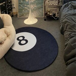 Unbranded Simulation Billiards 8 Ball Rug Round Soft Chair Pad Anti-slip Bath Floor Mat Ki Unbranded Simulation Billiards 8 Ball Rug Round Soft Chair Pad Anti-slip Bath Floor Mat Ki