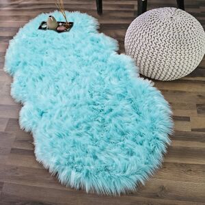 Unbranded (Sky blue, Russian Federation) Noahas Plush Soft Sheepskin Bedroom Carpet 80x160 Unbranded (Sky blue, Russian Federation) Noahas Plush Soft Sheepskin Bedroom Carpet 80x160