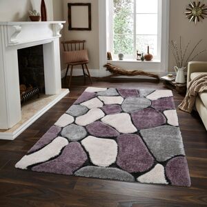 The Modern Rugs (LILAC / BEIGE, 200x270cm) Extra Large 3D Shaggy Living Room Rugs Dense Pile The Modern Rugs (LILAC / BEIGE, 200x270cm) Extra Large 3D Shaggy Living Room Rugs Dense Pile