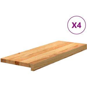 vidaXL - Light Brown 4 pcs 70x30x2 cm Oak Stair Treads - Stair Treads vidaXL - Light Brown 4 pcs 70x30x2 cm Oak Stair Treads - Stair Treads
