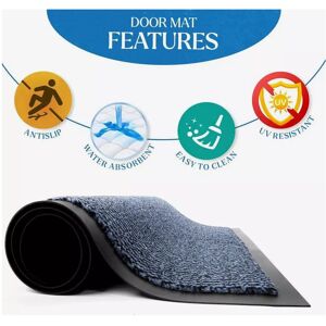 Shaggy Rugs LTD (Blue , 90 x 200 cm) Heavy Duty Rubber Mat Hall Hallway Kitchen Runner Shaggy Rugs LTD (Blue , 90 x 200 cm) Heavy Duty Rubber Mat Hall Hallway Kitchen Runner