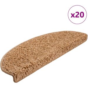 vidaXL Beige Stair Mats 20 pcs 65x21x4 cm - Stair Mats vidaXL Beige Stair Mats 20 pcs 65x21x4 cm - Stair Mats
