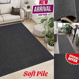 Shaggy Rugs LTD (Dark Grey , 120 x 170 cm) Non Slip Area Rug Living Room Runner Bed Room Rugs Shaggy Rugs LTD (Dark Grey , 120 x 170 cm) Non Slip Area Rug Living Room Runner Bed Room Rugs