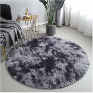 Imperial Rooms (120cm x 120cm (4 x 4 ft)- Circle Round Rug, Tie-Dye Grey) Anti Slip Shaggy Rug Imperial Rooms (120cm x 120cm (4 x 4 ft)- Circle Round Rug, Tie-Dye Grey) Anti Slip Shaggy Rug