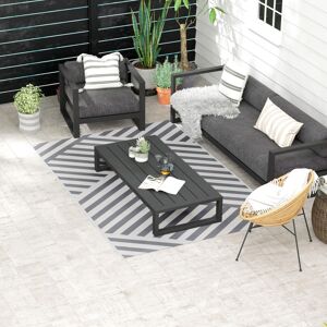 Outsunny Reversible Waterproof Outdoor Rug W/ Carry Bag, 182 x 274cm, Grey Outsunny Reversible Waterproof Outdoor Rug W/ Carry Bag, 182 x 274cm, Grey