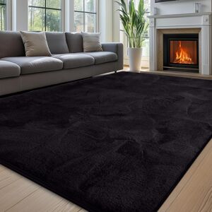 SUPREME BEDDING LTD (160x230 cm (5ft 3" x 7ft 6")_Large Rugs For Bedroom Living Room, Fluffy Black) SUPREME BEDDING LTD (160x230 cm (5ft 3" x 7ft 6")_Large Rugs For Bedroom Living Room, Fluffy Black)